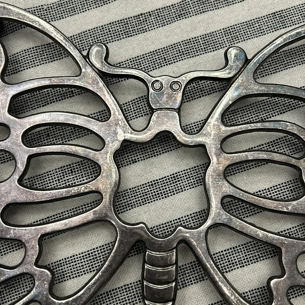 Vintage Leonard Silverplate Butterfly Trivet,